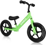 SIMEIQI 12 Inch Balance Bike for Toddler 2-5 Years Boys Girls Kids Balance Bike No Pedal Training Push Balance Bike Lightweight Adjustable Handlebar and Seat (Green)