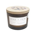 Sand + Fog Paws Scented Candle - Cinnamon Vanilla Additional Scents and Sizes –Luxurious Air Freshening Jar Neutralize pet Odors Enhance Home décor – 100% Cotton Lead-Free Wicks 12oz, Orange