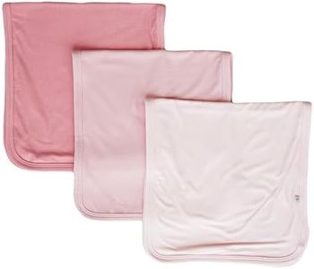 Caden Lane Premium Baby Burp Cloths, Ultra Soft & Absorbent, Gender Neutral for Newborn, Boy & Girl, Essentials for Feeding & Teething, Machine Washable, 3-Pack, Pinks