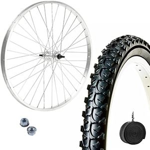 Jante avant 26 x 1,75 + COUVERTURE VTT 26 x 1,95 + CHAMBRE A AIR | ROUE COMPLETE MOUNTAIN BIKE 26"