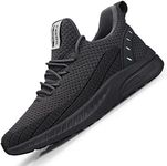 Feethit Mens Slip On Walking Shoes Blade Tennis Shoes Non Slip Running Shoes Lightweight Workout Shoes Breathable Mesh Fashion Sneakers Dark Grey Size 10.5