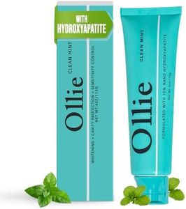 Ollie Clean Mint Nano Hydroxyapatite Toothpaste for Teeth Whitening, 10% Hydroxyapatite Formula, 4oz