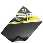 TMS Large Self-Adhesive Magnetic Sheet, Extra Strength 62 x 42cm Vehicle Grade Magnet Sheeting for Sign Making and Heavy Duty Use - Extra Thick, Motorway Grade, Powerful Pull and Grip [1.5mm thick]