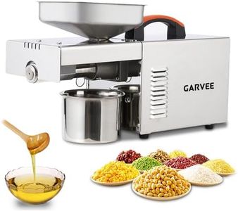 Garvee 900W Oil Press Machine, Automatic Cold& Hot Electric Oil Press Extractor, 340 Food Stainless Steel,Ideal for Pressing Peanut, Sesame Seeds, Walnut, Almond, Pumpkin, Rapeseed