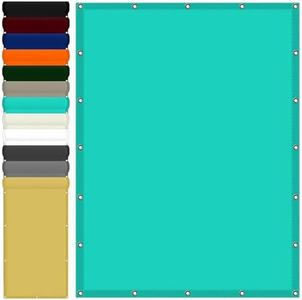 Vela Ombreggiante 1.5 x 6.5 m Impermeabile Balcone Recinzione con Occhielli Protezione Raggi UV HDPE Telo Ombreggiante per Cortile Tetto Patio, Blu Cielo