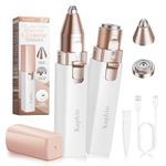 Painless Facial - Eyebrow Hair Remover For Women: Rechargeable 2 In 1 Eyebrow Trimmer And Face Shavers For Women - Electric Hair Removal Device For Face Eyebrows Peach Fuzz Lips With Light