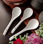 Vemlons Serving Spoon, Ceramic Long Handled Serving Spoon Tableware, Rice Serving Spoon Set (Set Of 3 Piece) - 23 Cm