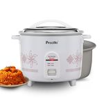 Preethi Electric Rice Cooker, 1.8 Litre, Double Pan, Anodized and Rustproof Aluminium Pan, White (RC 320 A18)