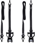 Keeper – 3,000 lbs. Break Strength Extreme Webbing Combat Ratchet Tie-Down with Double J Hooks, 2 Pack – 1,000 lbs. Working Load Limit