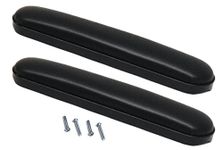 Wheelchair Arm Pads - DESK Length (10-1/8") - BLACK (Pair), Universal Fits Medline, Invacare, Drive, Everest & Jennings (E&J), Sunrise, Quickie, Gendron, Lumex & More