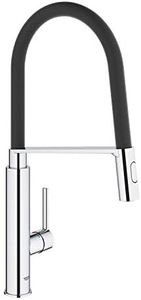 GROHE Feel QuickFix, Grifo de cocina (caño alto extraíble, forma en C y giro de 360°, menor consumo de agua, sistema de instalación rápida), cromo, 31489000