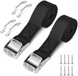 2 Sets 1"x 78"(6.5ft) Battery Tie Down Straps Kit with Stainless Steel Cam Buckle for Boats Battery Hold Down with Stainless Steel and SS Screws for Cooler,Battery Box,Fuel Tank,Luggage Belt,Cars