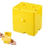 PEUTIER Sliced Cheese Storage Container, 4.06x3.74x3.03 Inch Cheese Container for Refrigerator Flip Lid Design Butter Cheese Storage Box Cheese Saver for Kitchen Fridge