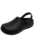 BIG KRAZI KRX Men's Comfortable Casual Clogs | Sandals With Adjustable Back Strap (Black, 9)