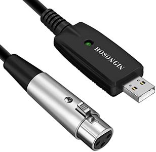 HOSONGIN USB Microphone Cable 6.6 Feet, USB Male to XLR Female Mic Link Converter Cable Studio Audio Cable Connector Cords Adapter for Microphones or Recording