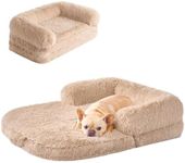 EHEYCIGA Foldable XL Dog Bed, Faux 