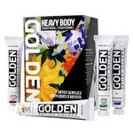 Golden Artist Colors, Heavy Body Acrylics, 8-color Traditional Set