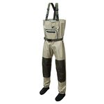 8 Fans Breathable Chest Wader 3-Ply 100% Durable and Waterproof with Neoprene Stocking Foot Insulated Fishing Chest Waders for Fly Fishing,Duck Hunting,Emergency Flooding for Men and Women 2XL