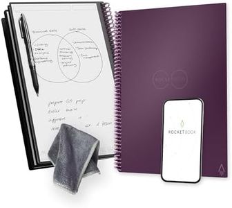 Rocketbook Core Reusable Spiral Notebook, Letter Size 8.5x11, Plum - Dotted Pages, App-Connected, Erasable, Durable Cover, Ideal for School, Work, and Creative Projects