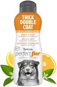 TropiClean Perfect Fur Dog Shampoo for Shedding Control & Deep Conditioning for Breeds with Thick Double Coats | 16 oz