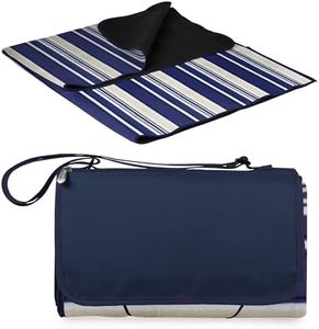 Picnic Time ONIVA - a Brand Outdoor Picnic Blanket Tote XL, Blue Stripe