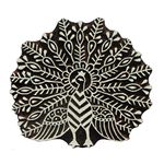 ANHANDICRAFTS Block Hand-Carved Wooden Printing Stamp for Pottery Crafts and Textile Printing (4 x 4 inches, Natural Brown)