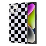 COCOMII Square Case Compatible with iPhone 14 Plus - Luxury, Slim, Glossy, Geometric Patterns, Shapes & Lines, Easy to Hold, Anti-Scratch, Shockproof (6x12 Checkered)