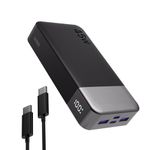 NOBIS Power Bank, 45W 20000mAh Portable Charger, USB C Fast Charging, 4 Ports External Battery Pack with LED Digital Display, Compatible with Laptop, iPhone 15 14 13 Pro Samsung S23 S22 (Black)