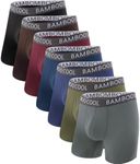 BAMBOO COOL Men's Ultra ComfortSoft Underwear, Moisture Wicking & Breathable No Ride Up Boxer Briefs with Fly, Multipack