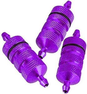 3Pcs ShareGoo RC Aluminium Nitro Fuel Filter for HSP Traxxas 1/8 1/10 RC Nitro Car Buggy Truck,Purple