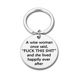 Funny Birthday Keychain for Wise Women Encouragement Gift for Sister Her Easter Baskets Stuffers for Women Her Easter Gifts for Women