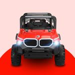 Jammbo X2 Battery-Operated Ride-on Premium Jeep Car for Kids - Dual Control Mode, Swing Function, LED Lights, Music & Connectivity - BIS Certified with Seat Belts & Suspension Springs - Red