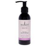 Sukin Sensitive Facial Moisturiser 125ml - with essential oils; cruelty free & vegan friendly -fast-absorbing to reduce the likelihood of a reaction for dry skin.