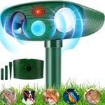 Cat Repellent, Garden Solar Animal Repellent, Waterproof Ultrasonic Cat Repellent, Cat Scarers with LED Flash Light and PIR Motion Sensor, Fox Deterrent Used to Garden/Yard Drive Away Animals