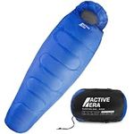 Active Era Professional 300 Warm Mummy Sleeping Bag - 300 GSM Double Layer Filling - 3-4 Season for Camping, Hiking, Outdoors