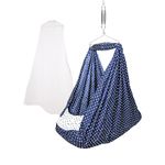 beetot Cotton New Born Baby Swing Cradle (Jhula) | Cradle Cloth With Removable Mattress Bed, Mosquito Net, Weight Capacity Up To 20Kg | Age From 0-12 Months (Navy Blue)