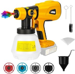 Cordless Paint Sprayer Gun compatible with Dewalt XR 18V battery, HVLP Sprayer for Fences,Home DIY painting, Ceilings & Furniture, 1000ml Capacity, Adjustable 4 Nozzles (battery not included)