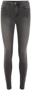 Vero Moda Vmtanya Mr S Piping Jeans Vi207 Noos Skinny, Gris (Dark Grey Denim Dark Grey Denim), 42/ L34 (Taille Fabricant: X-Large) Femme
