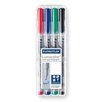 Staedtler Lumocolor Non-Permanent Fine Line Width Markers Set Of 4 Pens, Multicolour Ink