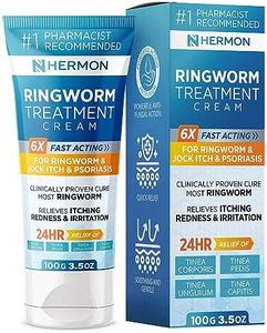 Hermon Powerful Antifungal Ringworm Cream - Effective Treatment for Stubborn Ringworm, Jock Itch, Eczema, Tinea Versicolor, Athlete's Foot - for Adults and Kids - 100ml