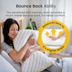 Cosi Home Memory Foam Pillows, 2-Pack – Supportive & Soft
