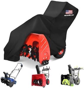 NEVERLAND Waterproof Snow Blower Cover - Snow Thrower Cover with American Flag Standard Size Fits Single and Two Stage Snow Blowers, Compatible with EGO, Toro, Honda, Ariens and Craftsman