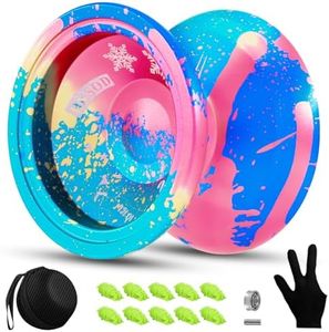 HKSOD Yoyo Unresponsive Professional Yoyos for Adults ,Responsive Yo yo for Kids 8-12 Beginners,Pro Yoyo Trick Yoyos for Advanced Players with Bearing Accessories+Removal Tool - Colorful