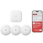 X-Sense Wi-Fi Water Leak Detector, Smart Water Sensor Alarm, Water Detector Alarm with 1700 ft Transmission Range for Kitchens, Basements, Bathrooms, 3 Water Detectors & 1 Base Station, SWS54