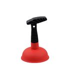 Cuzlarmul Sink Plunger, Easy to use Mini Plunger with Short Handle, Powerful Plunger Unclogging Tool for Kitchen Sink, Shower, Bathroom Drains, Bath (Red)