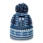 DOCTOR WHO Christmas Hat - Official Knitted Beanie Hat - Dr Who Gifts for Men and Women Blue