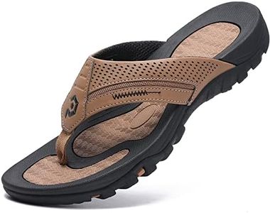 Pulltop Flip Flops for Men, Mens Thong Sandals Waterproof Shower Sandals Summer Outdoor Slippers Non Slip Beach Sandals for Men