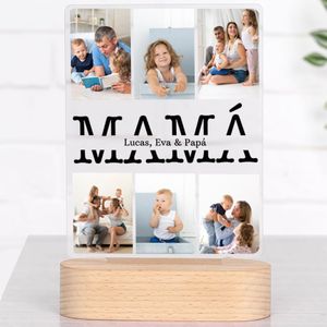 Wanapix | Trofeo Personalizado Mama | Regalo Día de la Madre | Base de Madera Natural | Regalo Original Mujer | Rectangular | Mejor Mama