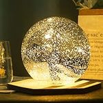 Lighted Mercury Glass Ball Table La