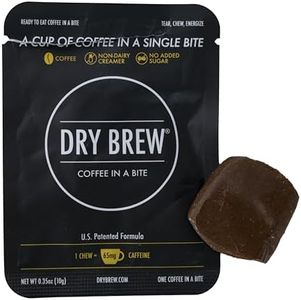 Dry Brew Coffee in a Bite, Chewy Ready to Eat, 65mg Caffeine each, Non-dairy Creamer - 15 Bites